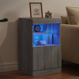 Buffet avec lumières LED sonoma gris 41x37x67 cm