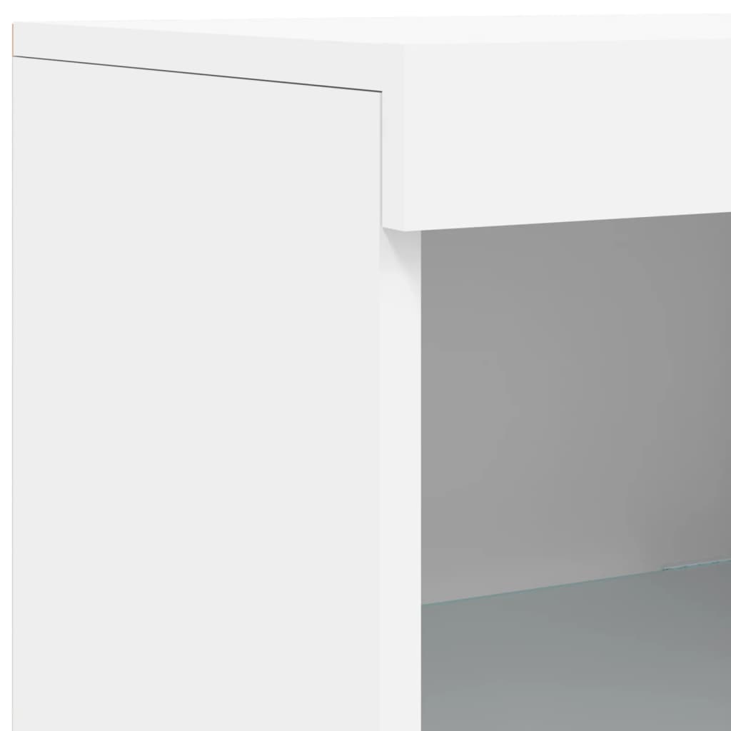 Sideboard with white LED lights 41x37x100 cm