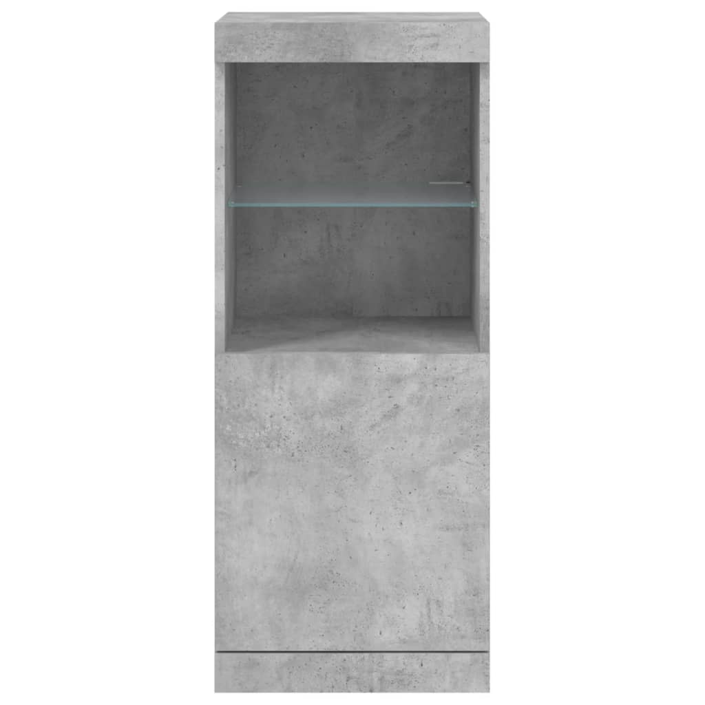 Sideboard mit betongrauen LED-Leuchten 41x37x100 cm