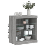 Buffet avec lumières LED sonoma gris 60,5x37x67 cm