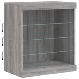 Sideboard mit LED-Leuchten Sonomagrau 60,5x37x67 cm