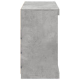 Buffet avec lumières LED gris béton 81x37x67 cm