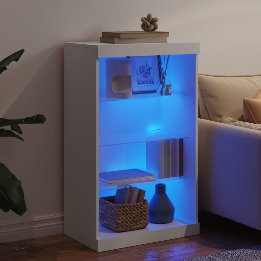 Sideboard mit weißen LED-Leuchten 60,5x37x100 cm