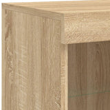 Sideboard mit LED-Leuchten Sonoma-Eiche 81x37x100 cm