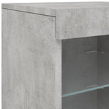 Buffet avec lumières LED gris béton 41x37x67 cm