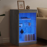 Buffet avec lumières LED sonoma gris 41x37x67 cm