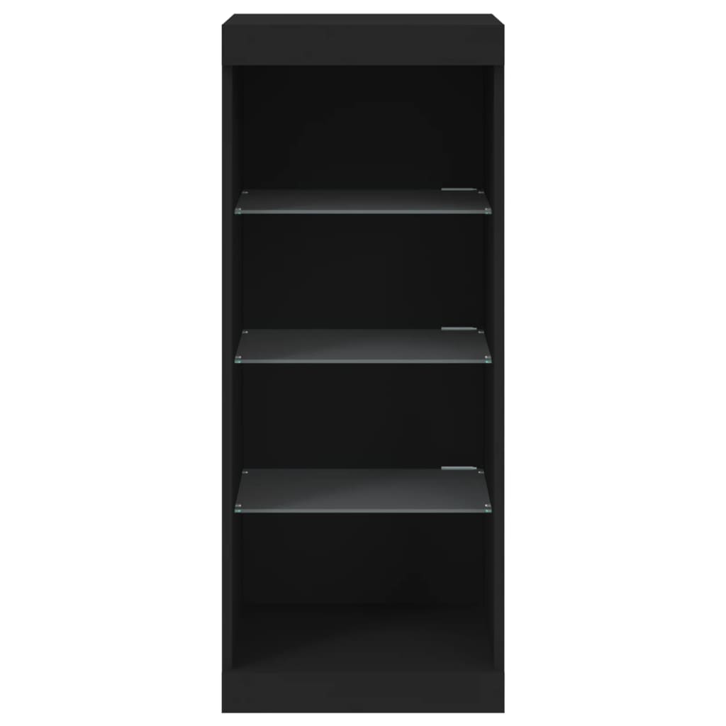 Sideboard mit LED-Leuchten schwarz 41x37x100 cm