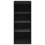 Sideboard mit LED-Leuchten schwarz 41x37x100 cm