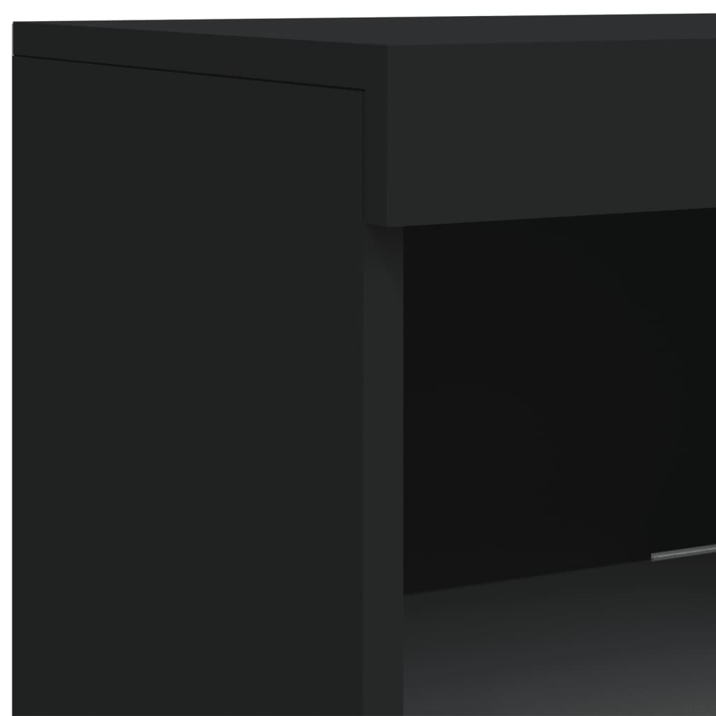 Sideboard mit LED-Leuchten schwarz 41x37x100 cm