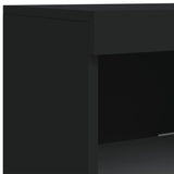 Sideboard mit LED-Leuchten schwarz 41x37x100 cm