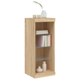 Sideboard with LED lights sonoma oak 41x37x100 cm