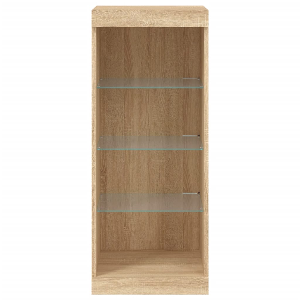 Sideboard with LED lights sonoma oak 41x37x100 cm