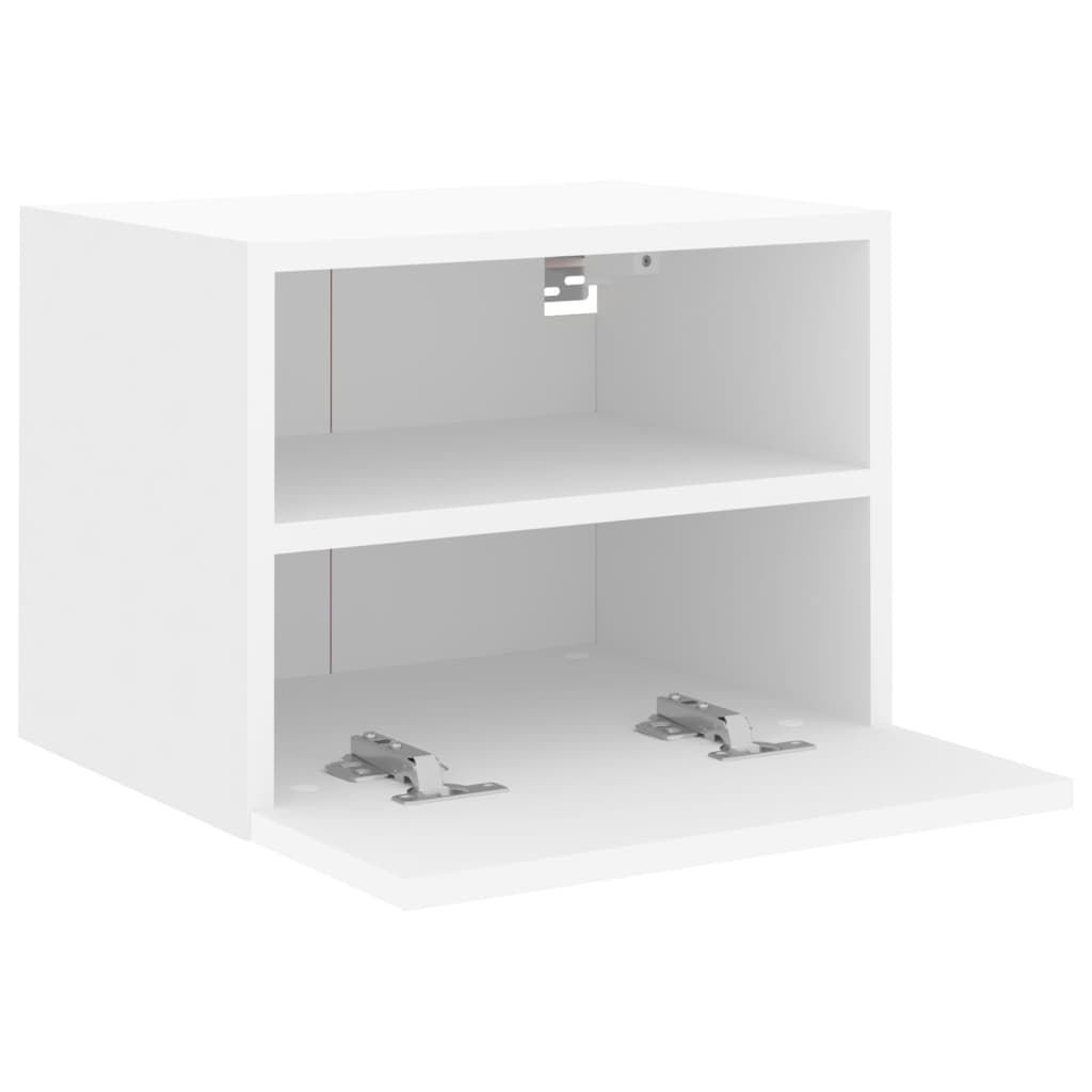 Meubles TV muraux 2 pcs blanc 40x30x30 cm bois d'ingénierie