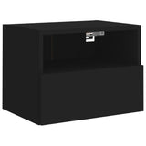 Meubles TV muraux 2 pcs noir 40x30x30 cm bois d'ingénierie