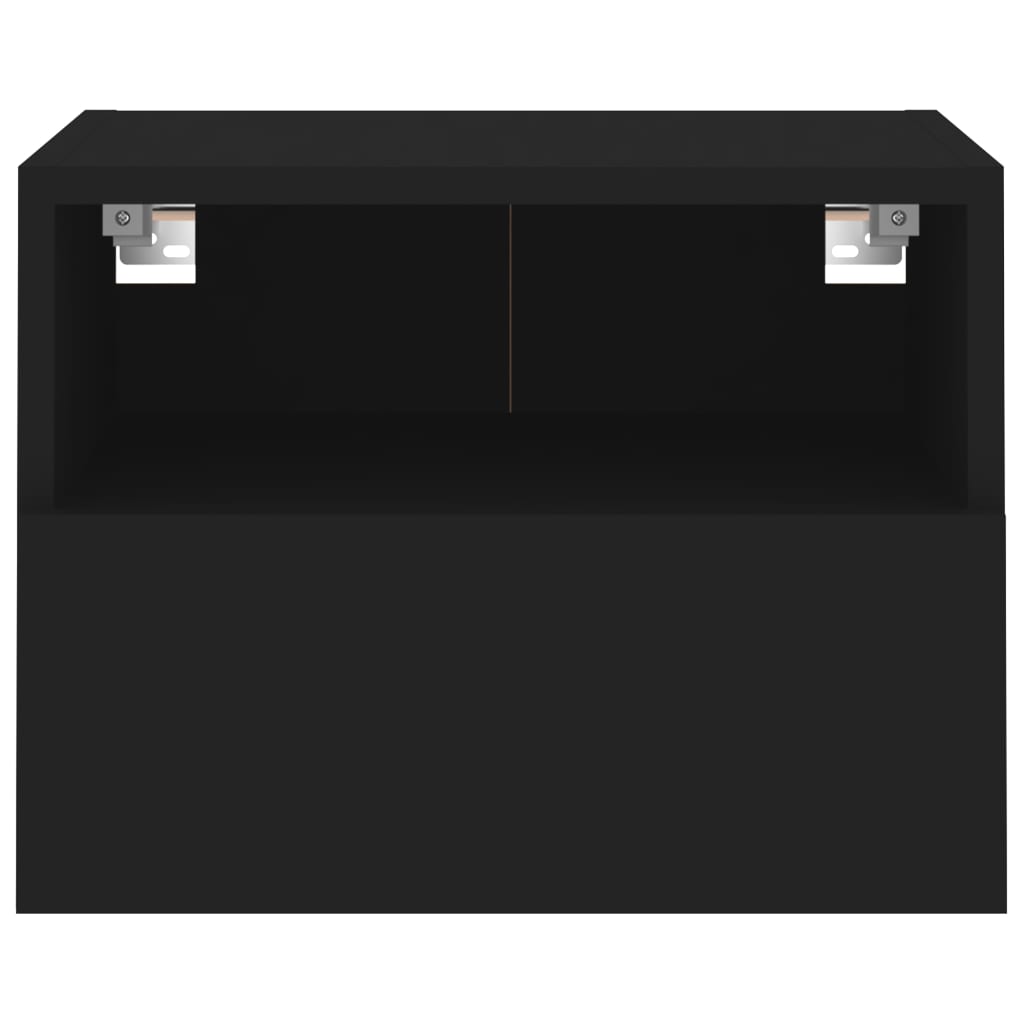 Meubles TV muraux 2 pcs noir 40x30x30 cm bois d'ingénierie