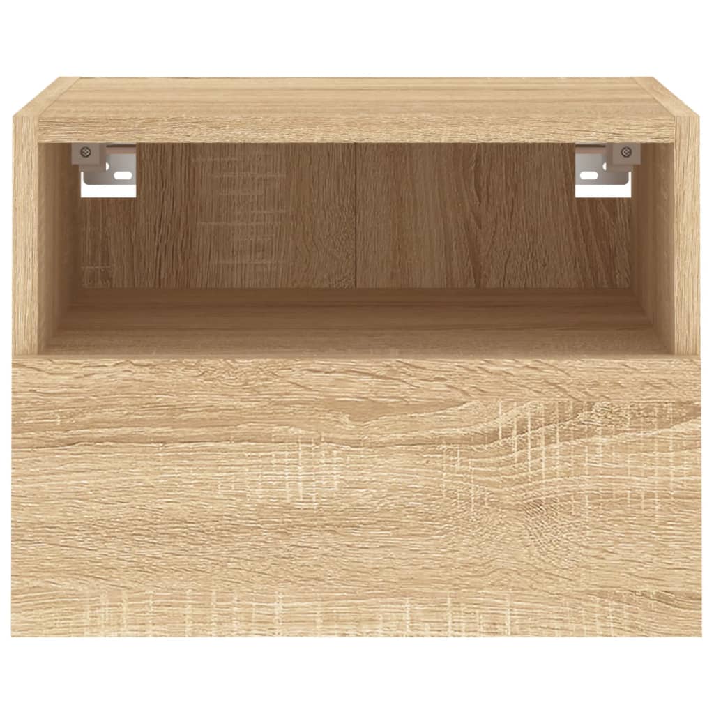 Meubles TV muraux 2 pcs chêne sonoma 40x30x30cm bois ingénierie