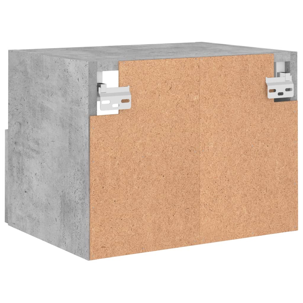 Meuble TV mural gris béton 40x30x30 cm bois d'ingénierie