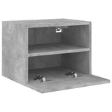 Meubles TV muraux 2 pcs gris béton 40x30x30cm bois d'ingénierie