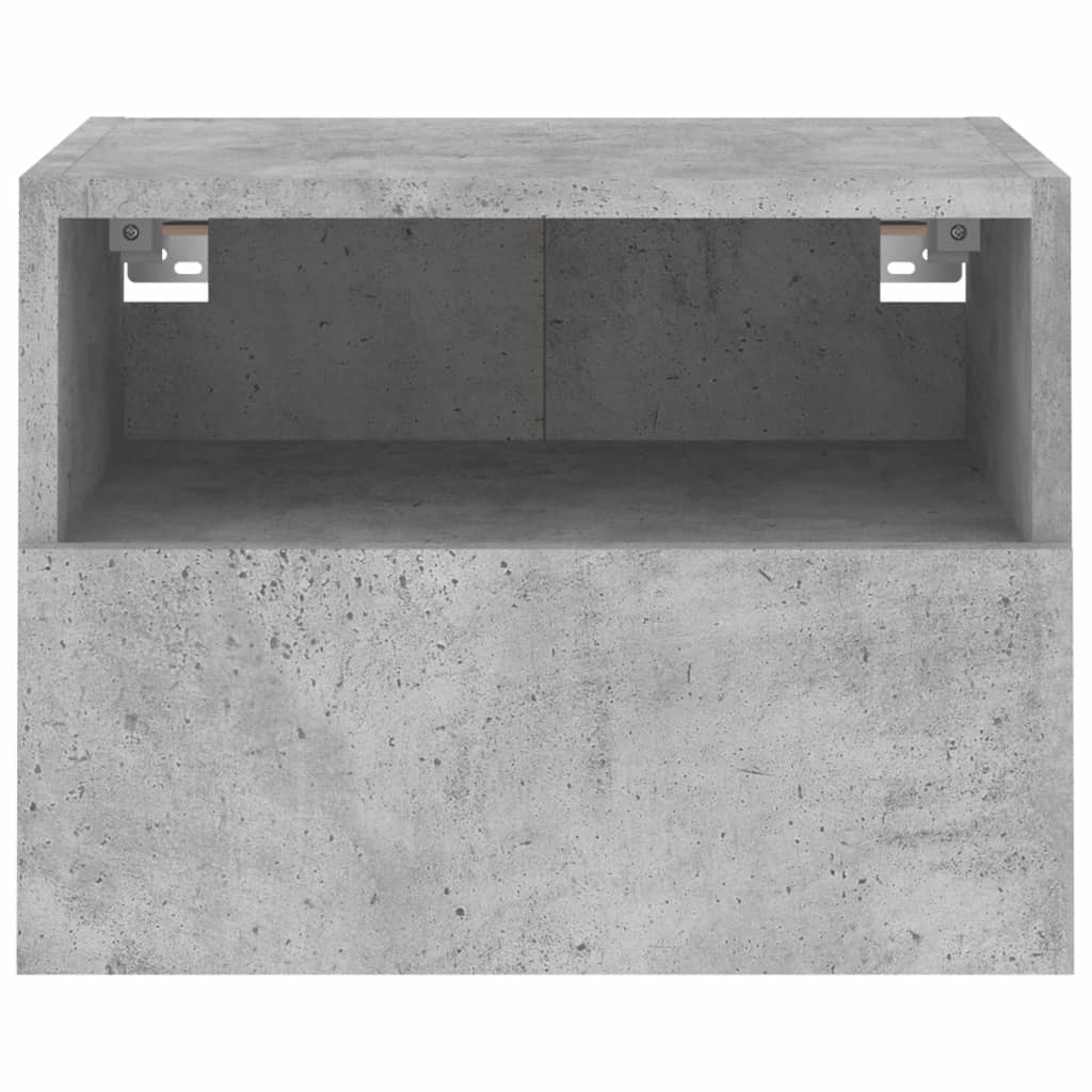 Meubles TV muraux 2 pcs gris béton 40x30x30cm bois d'ingénierie