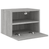 Meubles TV muraux 2pcs sonoma gris 40x30x30cm bois d'ingénierie