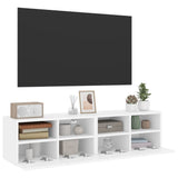 Meubles TV muraux 2 pcs blanc 60x30x30 cm bois d'ingénierie