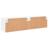 Meubles TV muraux 2 pcs blanc 60x30x30 cm bois d'ingénierie