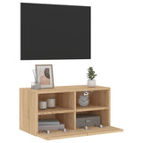 Meuble TV mural chêne sonoma 60x30x30 cm bois d'ingénierie