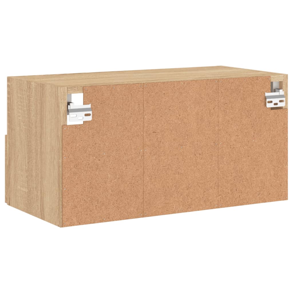 Meuble TV mural chêne sonoma 60x30x30 cm bois d'ingénierie