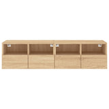 Meubles TV muraux 2 pcs chêne sonoma 60x30x30cm bois ingénierie