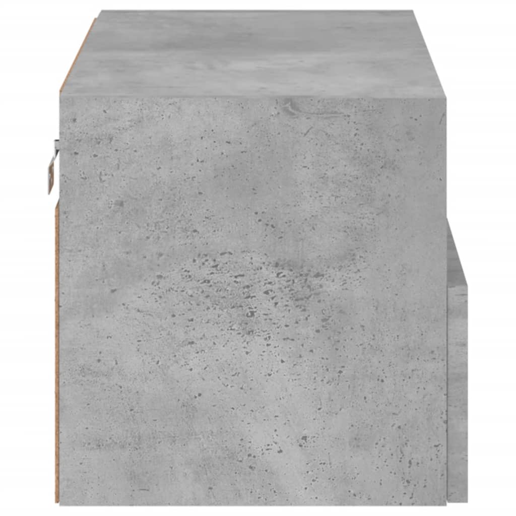 Meuble TV mural gris béton 60x30x30 cm bois d'ingénierie