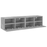 Meubles TV muraux 2 pcs gris béton 60x30x30cm bois d'ingénierie