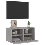 Meuble TV mural sonoma gris 60x30x30 cm bois d'ingénierie