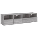 Meubles TV muraux 2pcs sonoma gris 60x30x30cm bois d'ingénierie