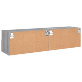 Meubles TV muraux 2pcs sonoma gris 60x30x30cm bois d'ingénierie