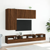 Meuble TV mural chêne marron 60x30x30 cm bois d'ingénierie