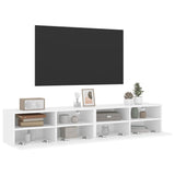 Meubles TV muraux 2 pcs blanc 80x30x30 cm bois d'ingénierie