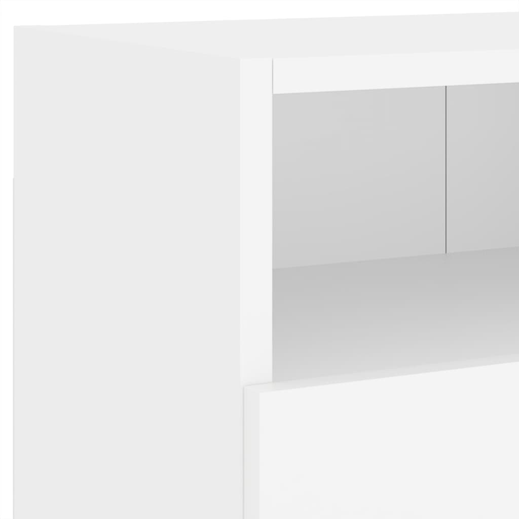 Meubles TV muraux 2 pcs blanc 80x30x30 cm bois d'ingénierie