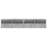 Meubles TV muraux 2 pcs gris béton 80x30x30cm bois d'ingénierie