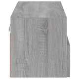 Meuble TV mural sonoma gris 80x30x30 cm bois d'ingénierie