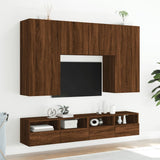 Meuble TV mural chêne marron 80x30x30 cm bois d'ingénierie