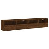 Meubles TV muraux 2 pcs chêne marron 80x30x30cm bois ingénierie