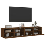 Meubles TV muraux 2 pcs chêne marron 80x30x30cm bois ingénierie