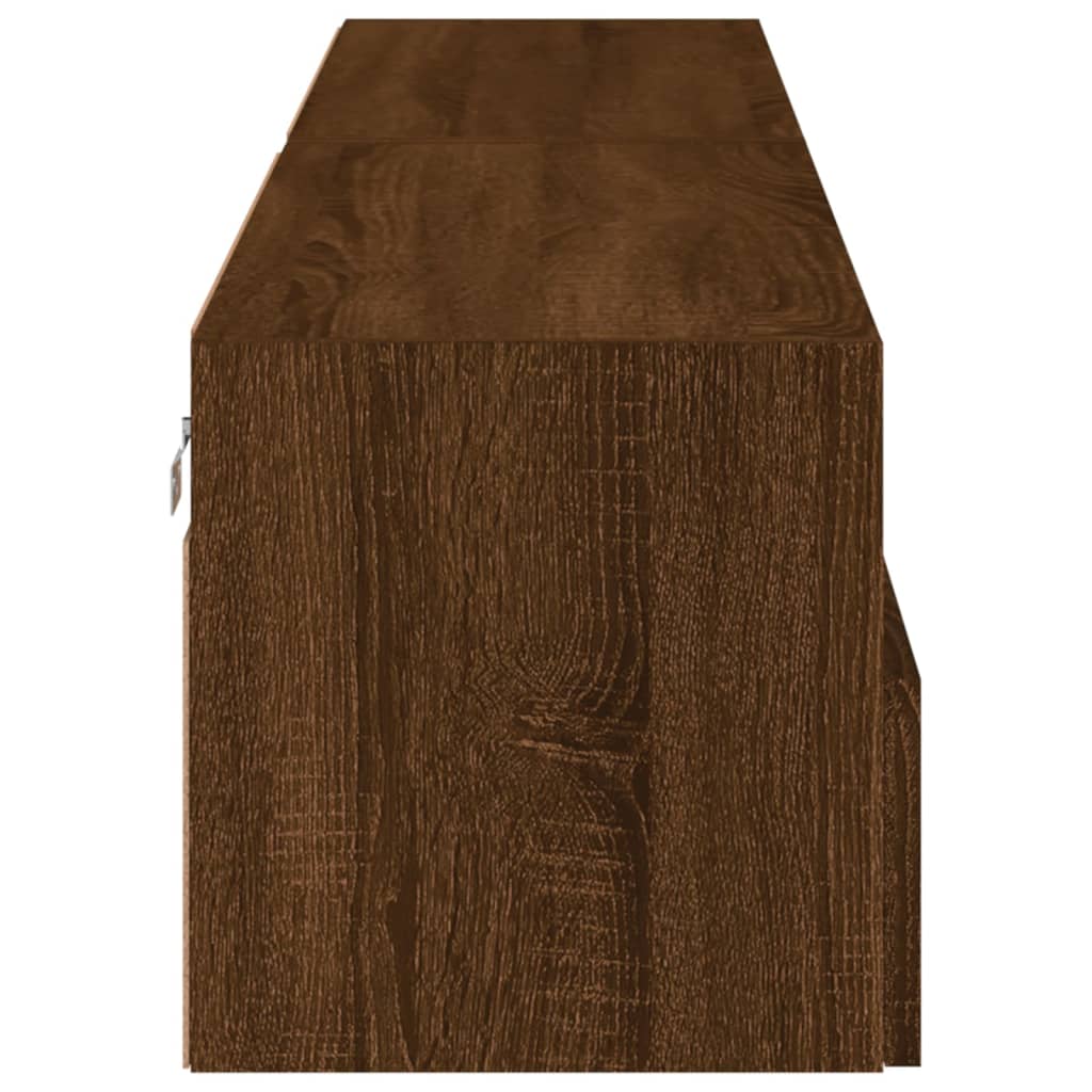 Meubles TV muraux 2 pcs chêne marron 80x30x30cm bois ingénierie