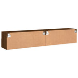 Meubles TV muraux 2 pcs chêne marron 80x30x30cm bois ingénierie