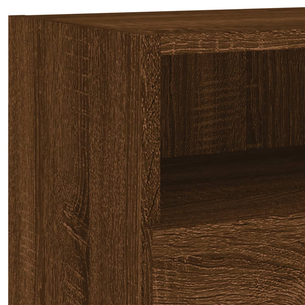 Meubles TV muraux 2 pcs chêne marron 80x30x30cm bois ingénierie