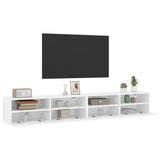 Meubles TV muraux 2 pcs blanc 100x30x30 cm bois d'ingénierie