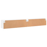 Meubles TV muraux 2 pcs blanc 100x30x30 cm bois d'ingénierie