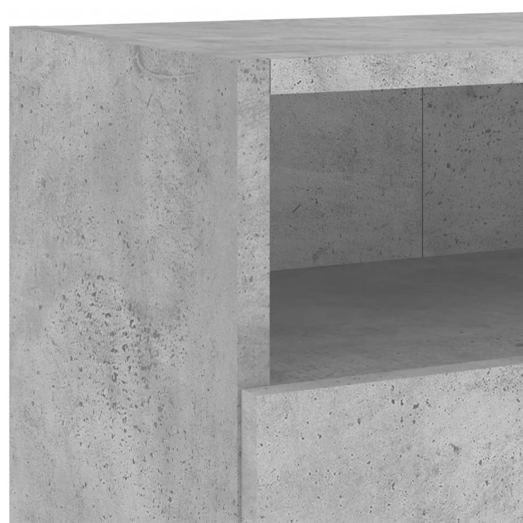 Meuble TV mural gris béton 100x30x30 cm bois d'ingénierie