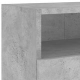 Meuble TV mural gris béton 100x30x30 cm bois d'ingénierie