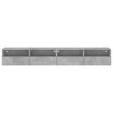 Meubles TV muraux 2pcs gris béton 100x30x30cm bois d'ingénierie